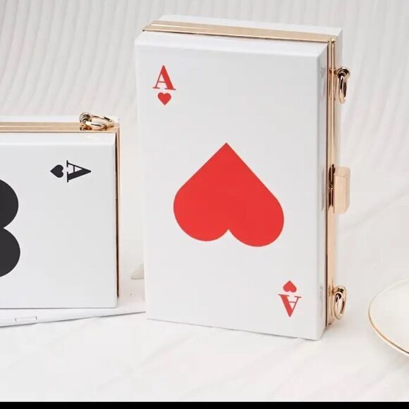 Ace of Hearts acrylic Clutch or shoulder Bag - Picture 9 of 11